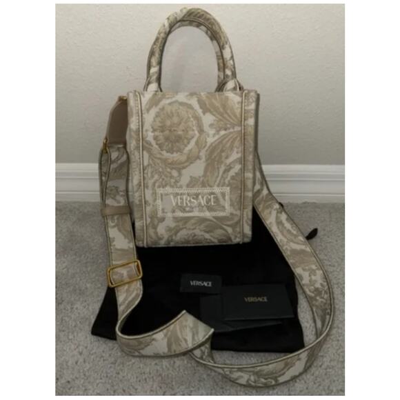 Versace Jacquard Mini Tote Athena Bag NWT - Picture 2 of 2